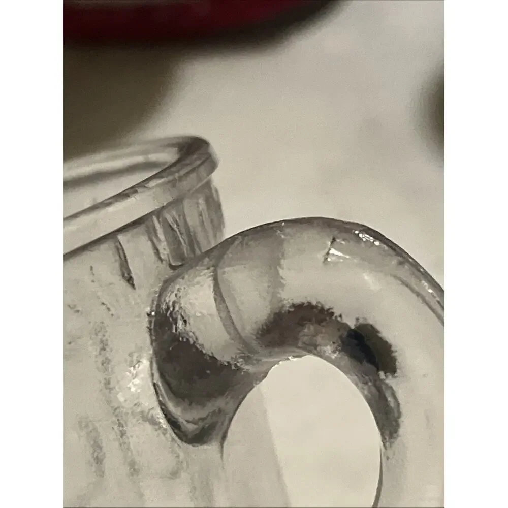 Victorian EAPG McKee Clear Glass - Deer And Pine Tree Child's Mug Pattern Glass